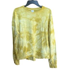 All In Motion Yellow Tie Dye Sweatshirt Women’s Size Large L